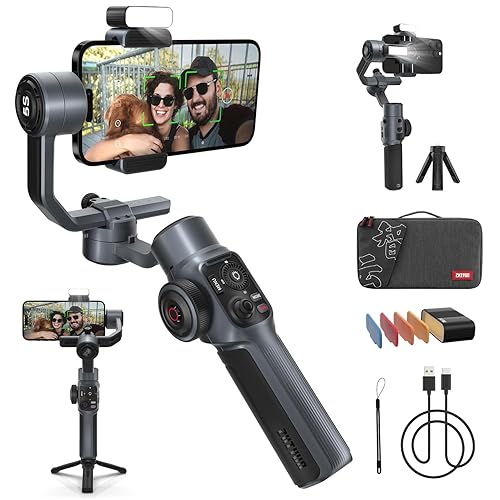 Zhiyun Smooth 5S Phone Gimbal, 3-Axis Smartphone Stabilizer with