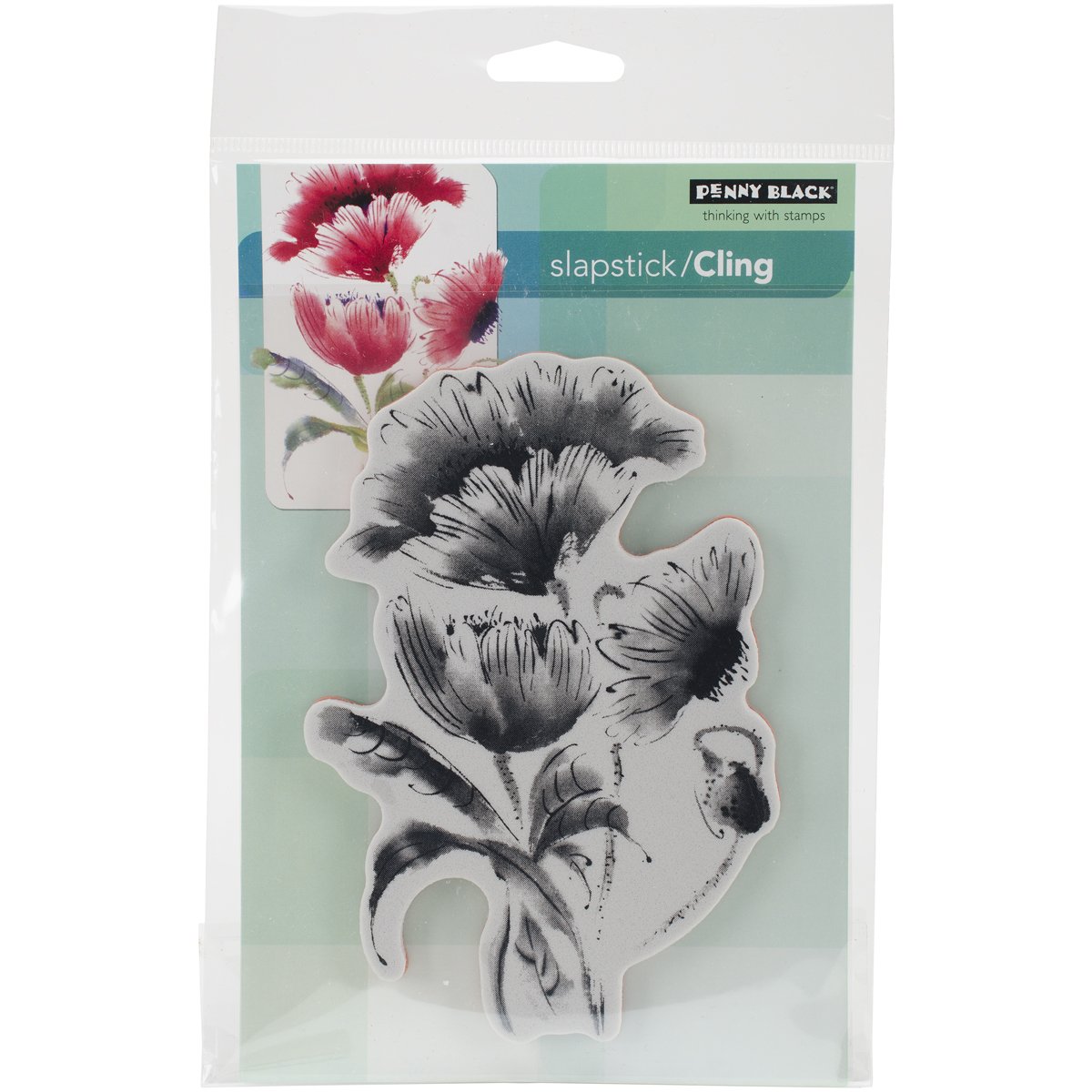 Penny Black Cling Rubber Stamp 4-inch x 6-inch Sheet-Pop Pop Poppy