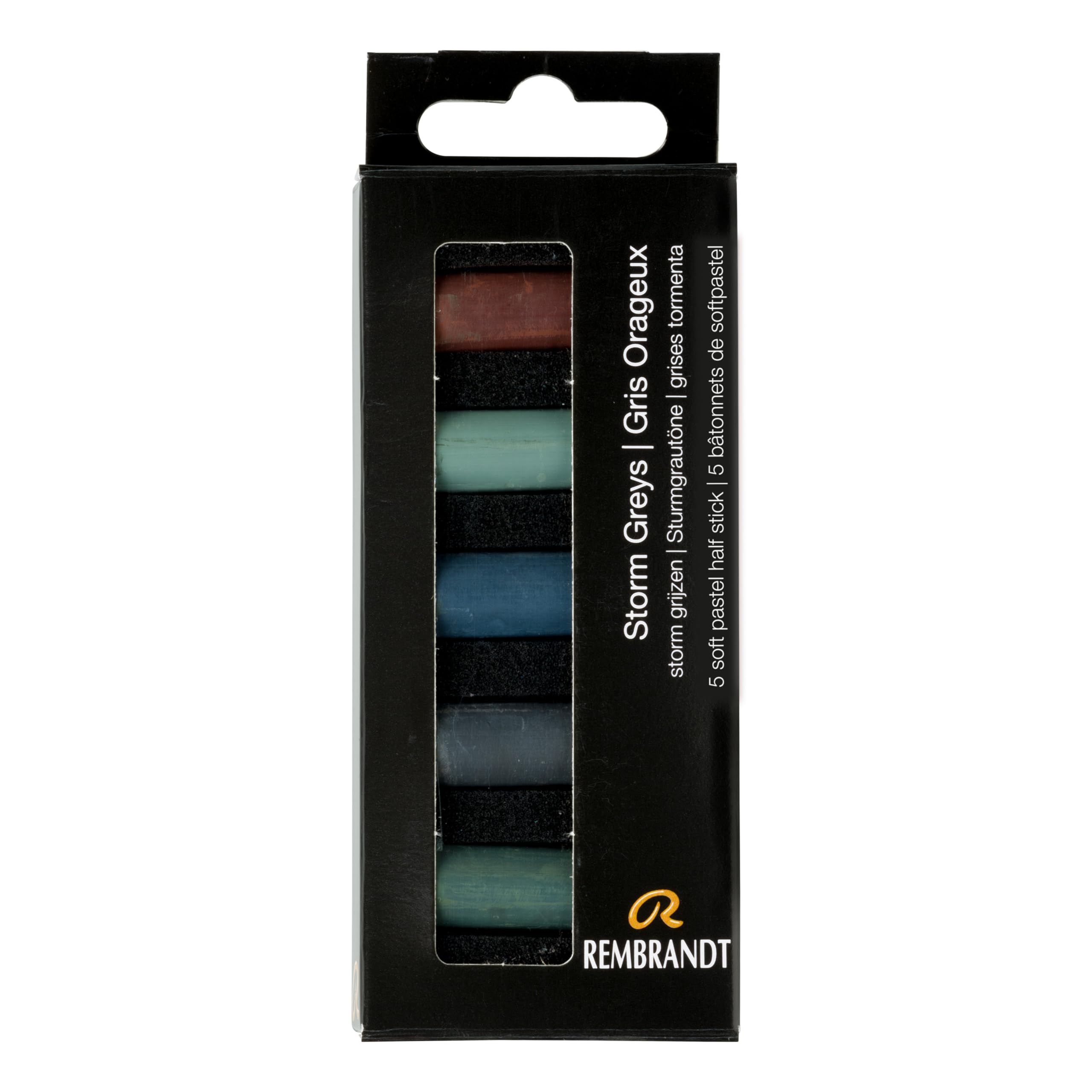 Royal Talens Rembrandt Soft Pastels - Half Size - Storm Greys - 5 Assorted Colours