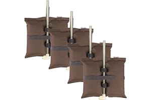 ESINGMILL Canopy Weight Bags for Pop up Tent, 4pcs/Pack Leg Weights Sand Bags with Belt for Instant Outdoor Sun Shelter Canopy Legs, Heavy Duty Stability Sandbag Weighted Feet Bag