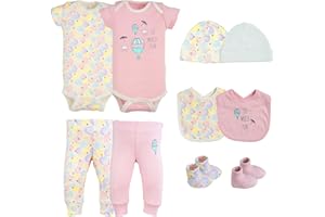 Little Peaches Baby Girl Clothes – 100% Cotton, Soft & Breathable Newborn Essentials and Gifts, Fits 3 to 6 Months