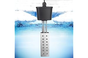 Saillong Pond Heater, Floating Deicer Heater for Outdoor Ponds, Koi Fish Warmer with Temperature Control and Power Indicator(800W, for Ponds of 250 gal and Above)