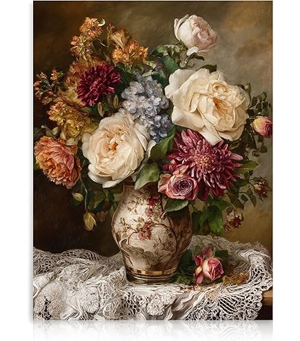 Amazon.com: Make Em Laugh Still Life with Flowers in a Glass Vase