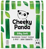 The Cheeky Panda Bamboo Toilet Tissue 48 Rolls 3 Ply 200 Sheets Bulk