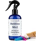 The Cat's MeWow - MeWow Mist - All Natural Extremely Potent Catnip Spray for Toys, Teasers, Kickers, Beds, Towers, Scratchers, and More. 8 fl oz Made in America