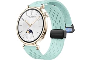 LYSMVIVI Sport Watch Band 18mm 19mm 20mm 22mm Quick Release Silicone Magnetic Sweatproof Breathable Watch Band for Men Women, Soft Silicone Sport Watch Strap