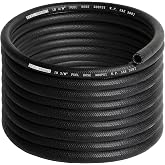 EVIL ENERGY 3/8 Fuel Hose Line Push Lock NBR Rubber SAE 30R7 25FT 300PSI | NBR Rubber with Polyester Braid, -40&deg;F to 257&deg;F, Oil and Wear Resistant, Compatible with Diesel, Oil, Gasoline, Biodiesel