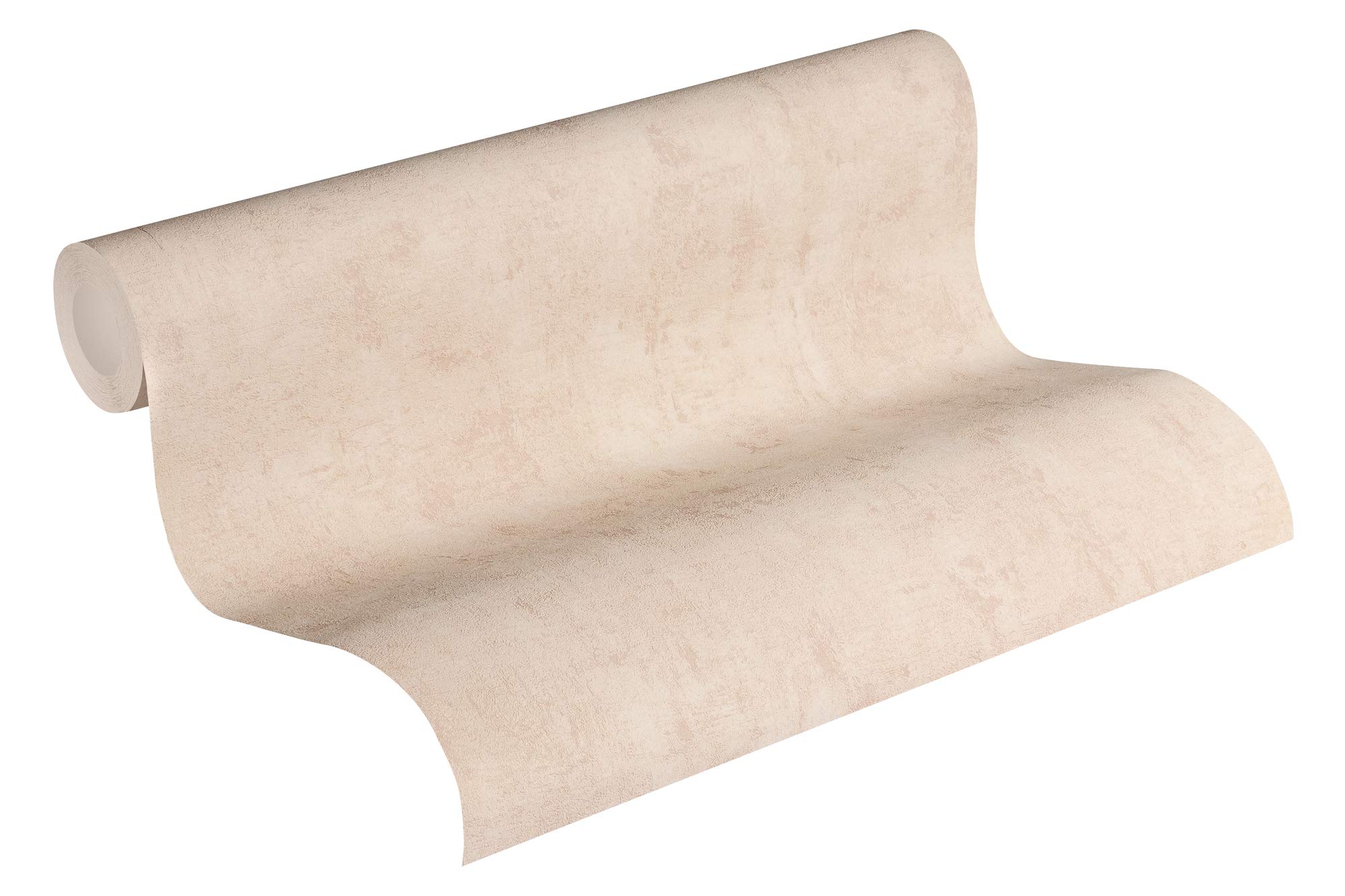 A.S. Création Plain Wallpaper Blooming Non-Woven Wallpaper 10.05 m x 0.53 m Beige Made in Germany by Livingwalls 224064 2240-64