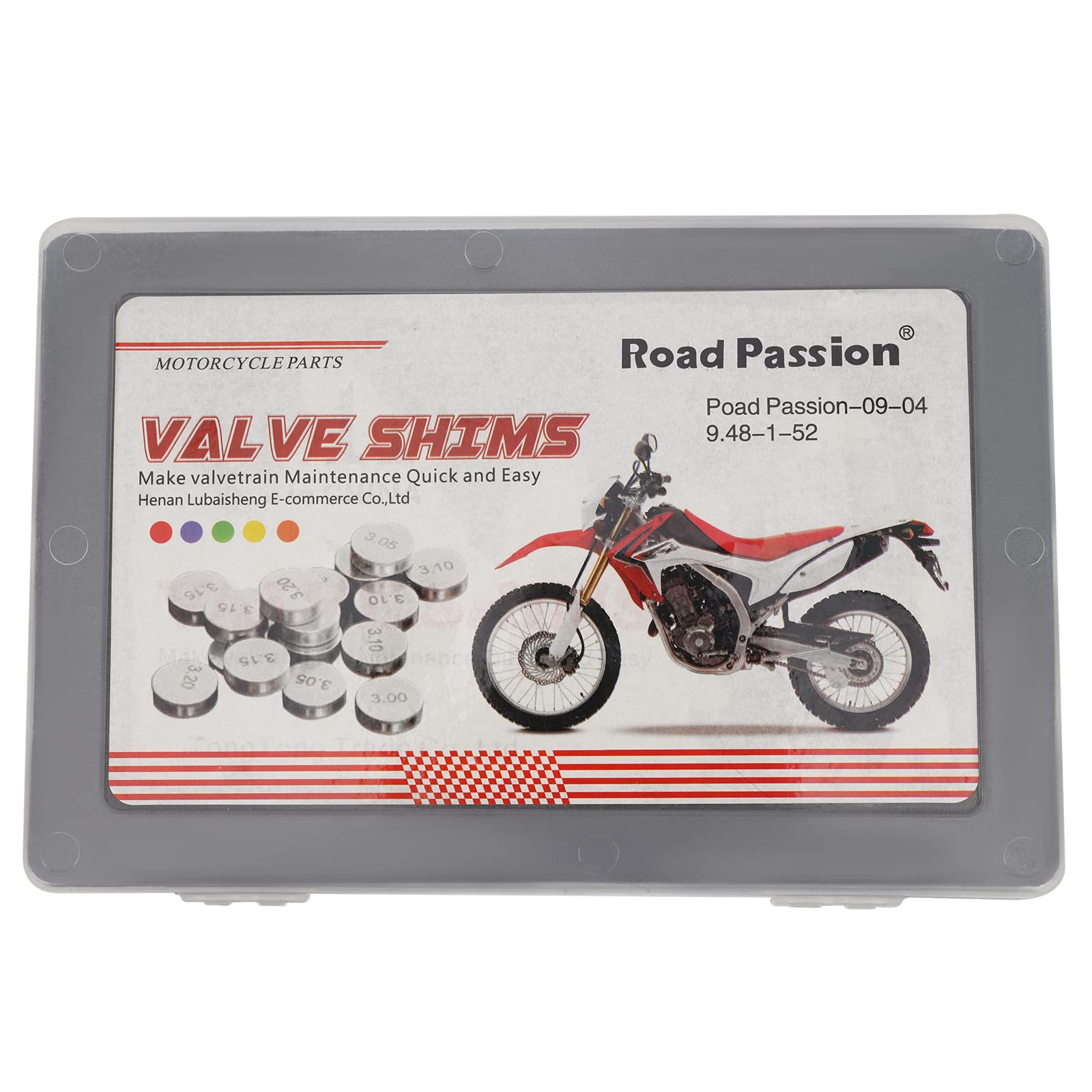Photo 1 of Road Passion 9.48mm O.D. 1.20mm-4.00mm Adjustable Valve Shim Kit For Yamaha YFZ450R YFZ 450 R 2009 2010 2011 2012 2013 2014 2015 2016 2017 (52pcs)