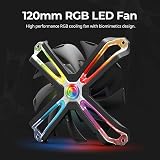 Zalman ZM-SF120 120mm RGB LED Fan Fluid Dynamic Bearing 800-1500 RPM 54 CFM view 2