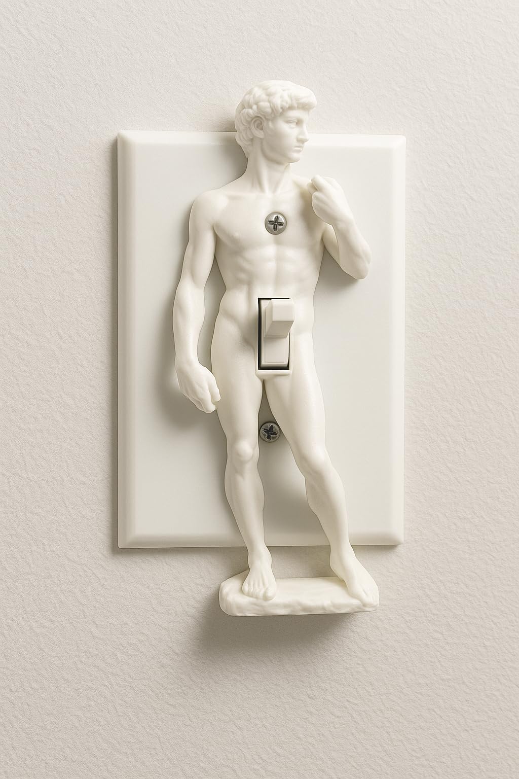 Photo 1 of David Statue Light Switch Cover, Renaissance Switch Plate, Fun and innovative Switch Cover, David Wall Plate