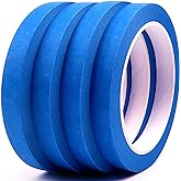 DOAY Blue Painters Tape 1/2 Inches x 30 Yards - Multi Surface Use - 120 Yards Total - 4 Rolls