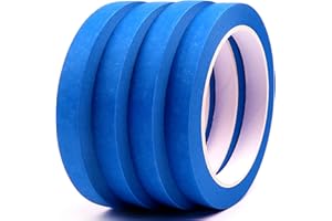 DOAY Blue Painters Tape 1/2 Inches x 30 Yards - Multi Surface Use - 120 Yards Total - 4 Rolls