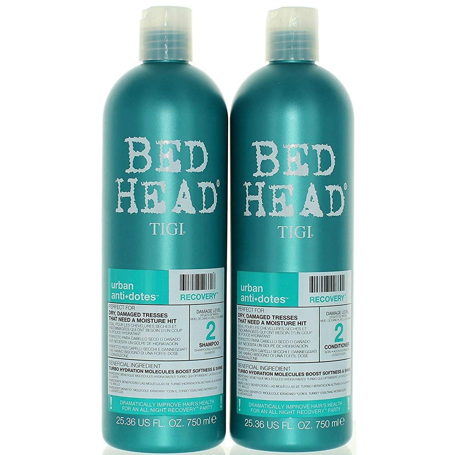 TIGI Bed Head Urban Anti-Dotes RECOVERY Shampoo and Conditioner Duo 750 ml each by TIGI
