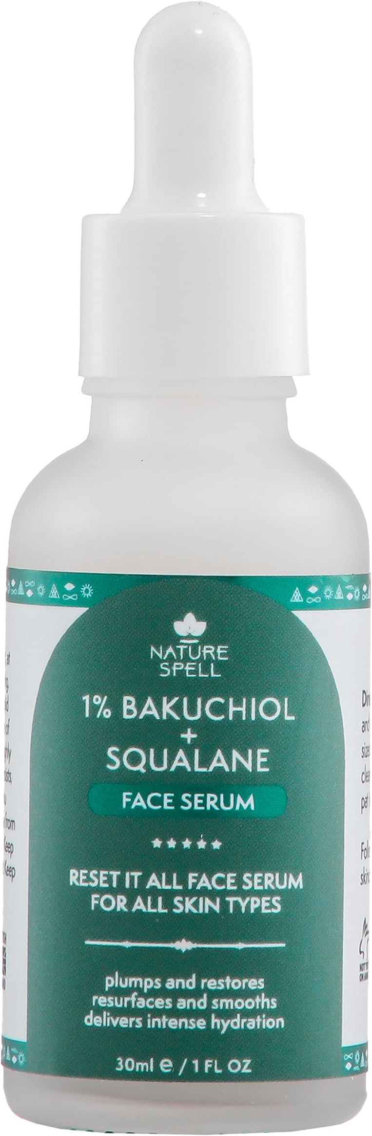 Nature Spell Bakuchiol 1% Face Serum 30ml Vegan Cruelty Free Hydration