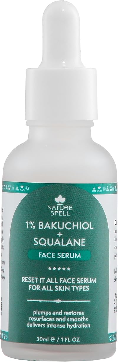 Nature Spell Bakuchiol 1% Face Serum 30ml Vegan Cruelty Free Hydration