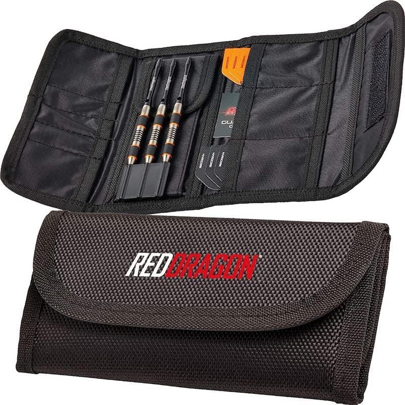 RED DRAGON Darts Wallet | Tri-Fold Pro Dart Case | Holds 1 Set of Darts Plus Accessories