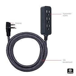 GE 3-Outlet Power Strip Surge Protector 15 Ft