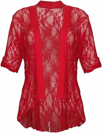 red lace cardigan