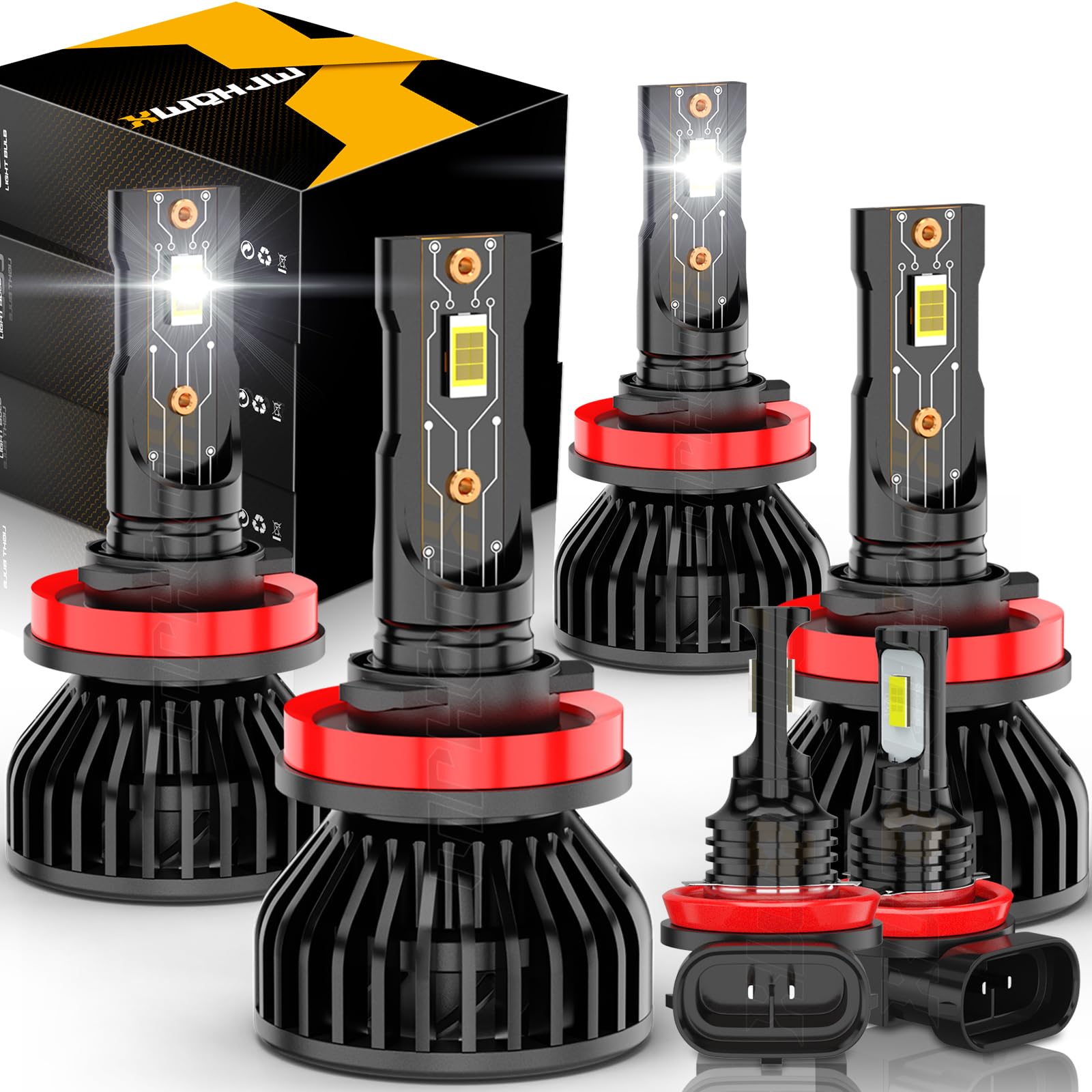 Photo 1 of XWQHJW Compatible for 2016 2017 2018 2019 2020 2021 2022 2023 2024 Toyota Tacoma Fog Light Bulbs, Powersports Bulbs for Off road, Plug n Play, 6-Pack
