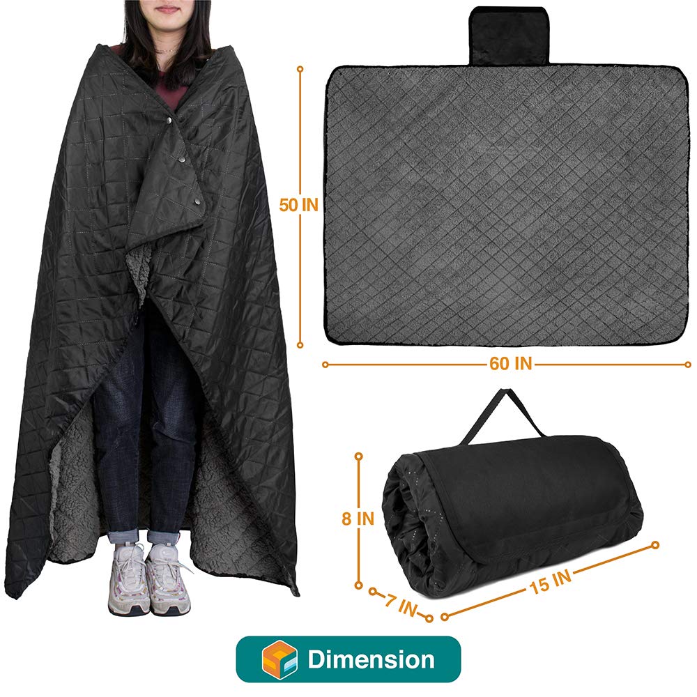 Mua SUN CUBE Waterproof Outdoor Blanket, Sherpa Picnic Blanket for