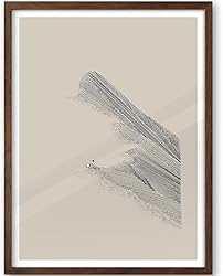 iHery Natural OAK Wood One Lost Sheep Framed Wall