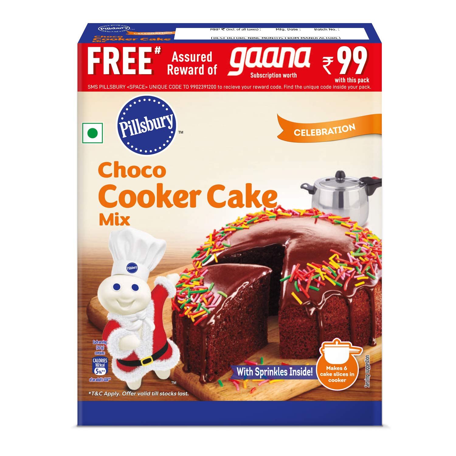 Pillsbury Cooker Cake Mix, Choco, 159 