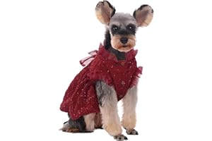 Kuoser Dog Dress, Cute Dog Dresses for Medium Dogs Girl Elegant Puppy Tutu with Bow-Knot, Doggie Princess Costume Pet Outfit 