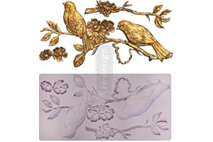 Redesign with Prima Redesign Furniture Decor Moulds® Blossoming Spring 5"x10",8Mm Thickness For Funiture Dresser, Chocolate,C