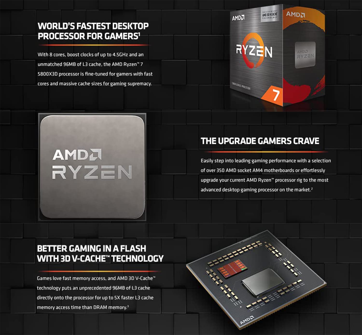 Mua INLAND Micro Center AMD Ryzen 7 5800X3D 8-Core 16-Thread Desktop ...