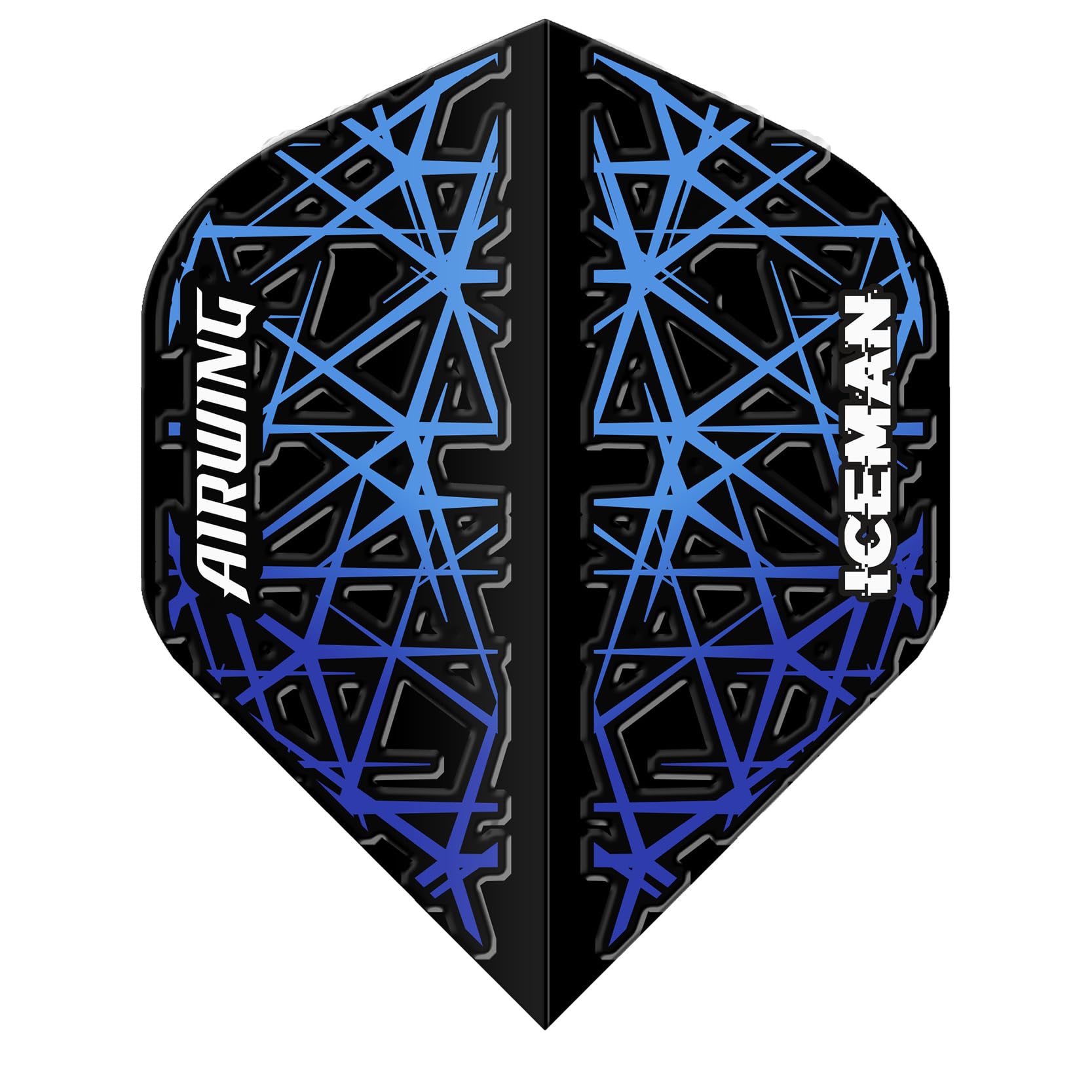 RED DRAGON Airwing Unique Moulded Gerwyn Price Iceman Blue Standard Dart Flights 1 Set Per Pack (3 Dart Flights in total)