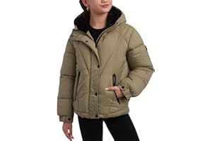 Steve Madden Girls' Winter Coat - Heavyweight Quilted Bubble Puffer Parka Ski Jacket with Faux Fur Lined Hood (Size: 4-16)