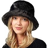 CHOK.LIDS Everyday Winter Fur Bucket Hat Unisex Trendy Soft Fluffy Warm Lightweight Fleece Fisherman Cap for Women Men