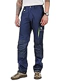 Ellobird Men's Cargo Construction Flex Work Pant for Men Double Knee Reinforcement Stretch Elastic Waistband Tactical Pants