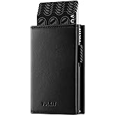 VULKIT Card Holder Wallet with Coin Pocket Magnetic Closure Pop Up Cards With ID Window Leather Wallet for Cash & Credit Cards | with Coin Pocket, Magnetic Closure, Pop Up Cards, With ID Window