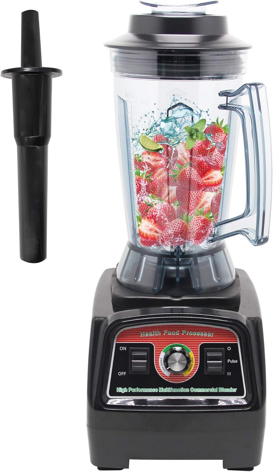 HHuanyu 2800W Multifuncional Blender 3.9L Large Capacity Juicer Multi Mixer Smoothie Maker Soy Milk Baby Food Electric with Radial Cooling Fan&Thermal Protection System Commercial (110-120V, Black)