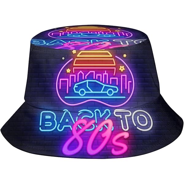 Back to The 90's Neon 1990s Fashion Art Bucket Hat Fishing Hats