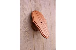 The Taxidermists Woodshop Solid Oak European Mount Skull Pedestal Plaque