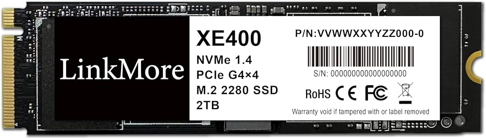 LinkMore XE400 2TB M.2 2280 PCIe Gen4 NVMe SSD 4800MB/s PC Laptop Gaming