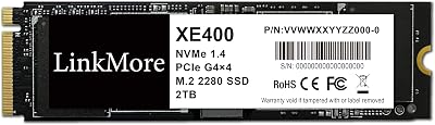 LinkMore XE400 2TB M.2 2280 PCIe Gen4 NVMe SSD 4800MB/s PC Laptop Gaming