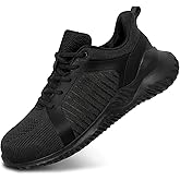 LUPWEE Steel Toe Shoes for Men Women, Slip Resistant Safety Work Shoes Puncture Proof Comfortable Indestructible Sneakers with Specialized Work Insole for Industry Construction Warehouse