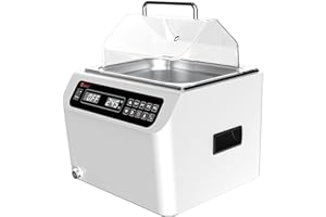 4E's USA Water Bath - Digital 13 Liter Laboratory Electric Water Bath with Precise Temperature Control, Double Safety Features, and Easy to Read LED Display, Model WB301