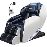 Real Relax 2026 Massage Chair Full Body, Zero Gravity SL-Track Massage Recliner with Added Phone Controller and Holder, Pause Button,Upgraded LCD Screen，APP Control and Child Lock, Favor-06, Blue