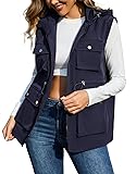 PESION Womens Utility Vest Lightweight Windproof