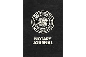 North Carolina Notary Journal: Notary Log Book to Record Public Notarizations Performed in the State of North Carolina (NC)