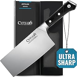 Cutluxe Cleaver Knife - 7" Meat Cleaver, Butcher