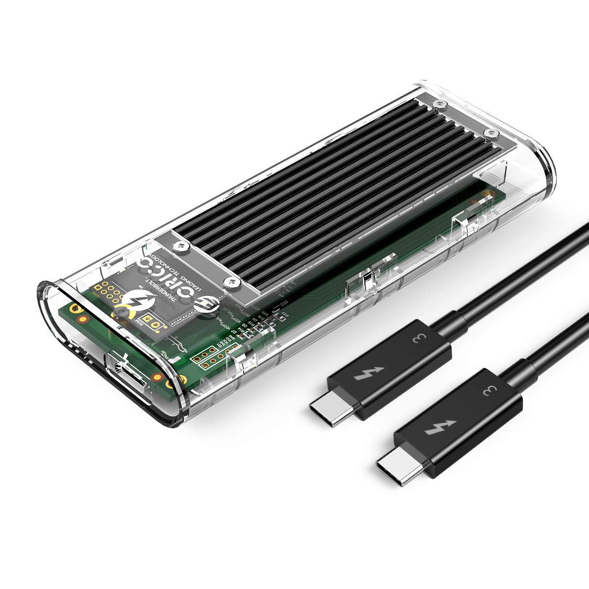 ORICO Transparent Thunderbolt 3 NVMe 2280 M.2 SSD Enclosure(0 GB), Intel Official Certification 40Gb