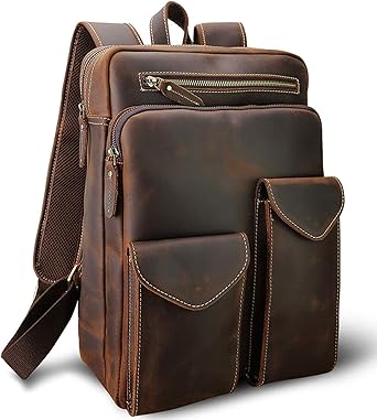 men's leather backpack amazon