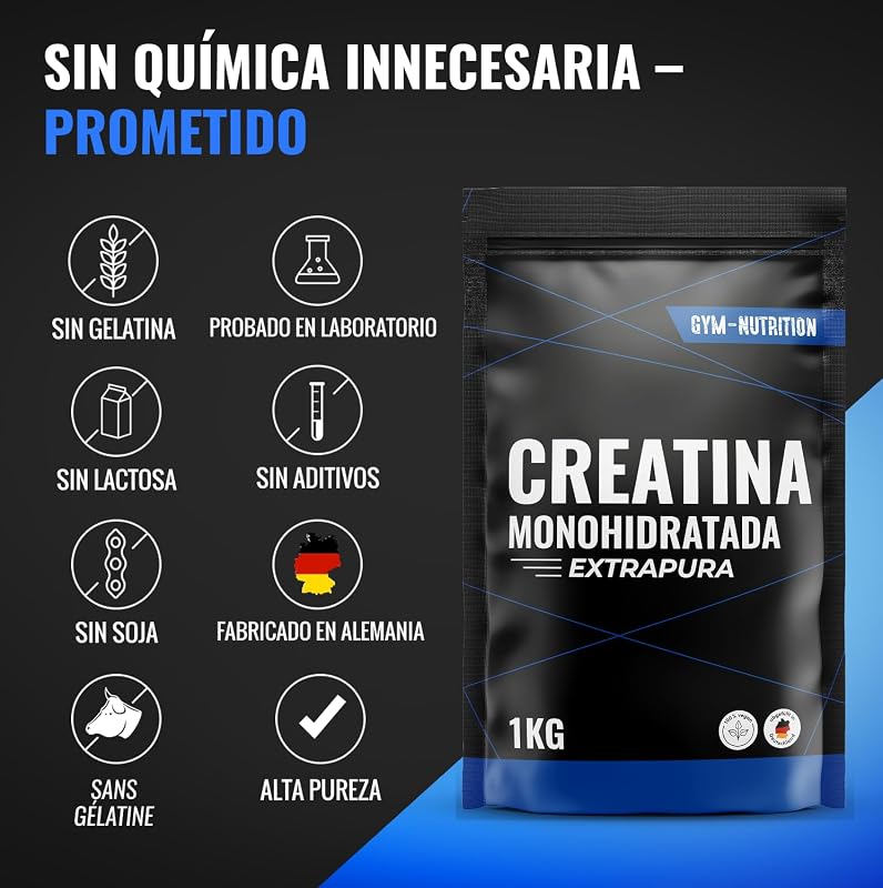 Creatina Monohidratada Extrapura Polvo – 1 kg (1000g) – Alta Pureza