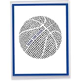 NobleWorks, Jumbo Thank You Greeting Card (Coach, Team) 8.5 x 11 Inch with Envelope (1 Pack) Large Jumbo Basketball Coach J2281ATYG-US